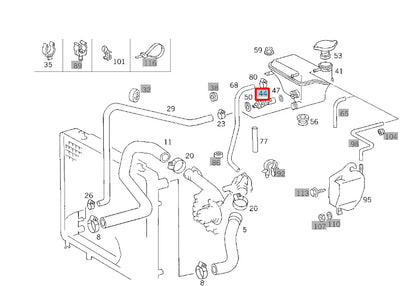 NEW MERCEDES-BENZ COUPE C124 COOLING WATER LEVEL SENSOR A1245400244 ORIGINAL