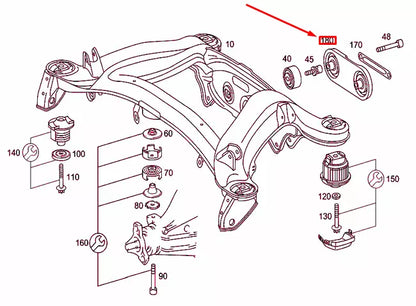 NEW MERCEDES-BENZ C W203 REAR SUBFRAME VIBRATION ABSORBER A2033500072 ORIGINAL
