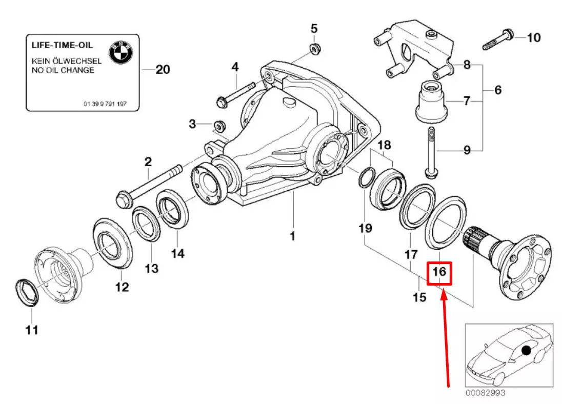 NEW BMW 3 E46 OUTPUT SHAFT SEAL DUST COVER 33131428097 1428097 ORIGINAL
