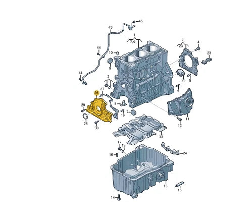 NEW VOLKSWAGEN POLO AW FRONT SEALING FLANGE 05C103151 ORIGINAL