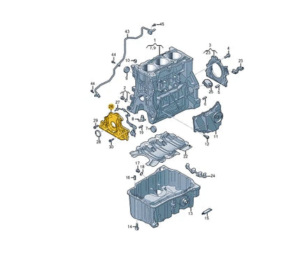 NEW VOLKSWAGEN POLO AW FRONT SEALING FLANGE 05C103151 ORIGINAL