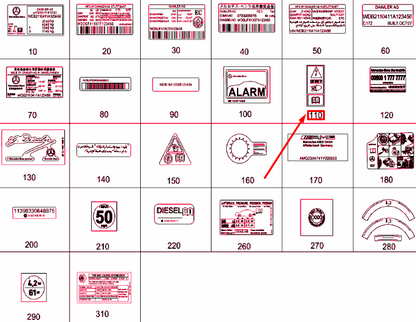 new mb cla c117 xenon light high voltage warning label a2048173420 original