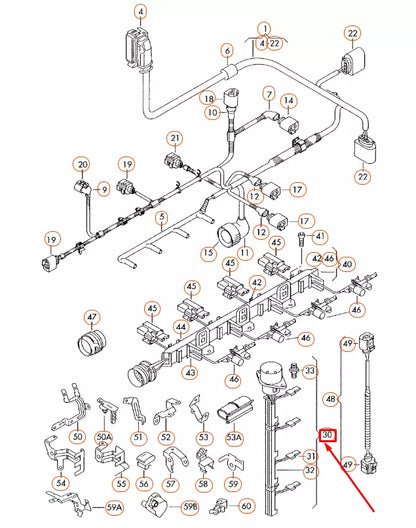 NEW AUDI A3 8P INJECTOR ADAPTER CABLE LOOM 038971600