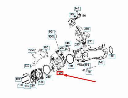 NEW MERCEDES-BENZ GL X164 INTAKE AIR THROTTLE A6420900270 ORIGINAL
