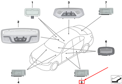 new bmw 3 g20 door courtesy led lamp 63319472763 original