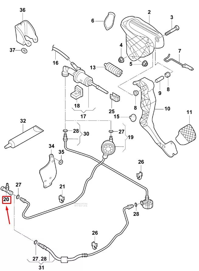 NEW VOLKSWAGEN GOLF MK5 CLUTCH BLEEDER ASSEMBLY 1J0721468E