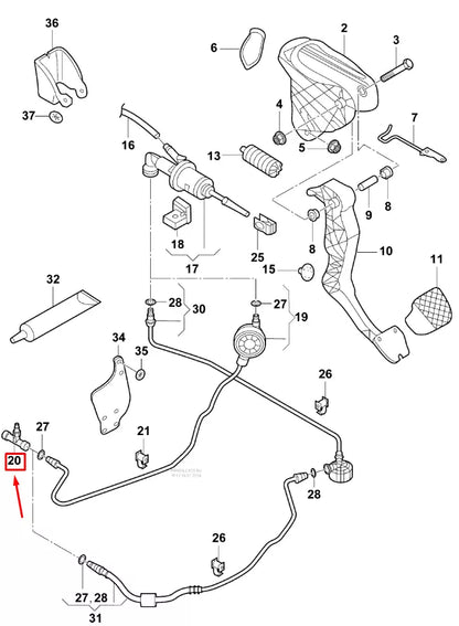 NEW VOLKSWAGEN GOLF MK5 CLUTCH BLEEDER ASSEMBLY 1J0721468E