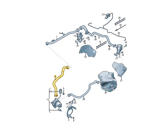 NEW AUDI Q7 4M SECONDARY AIR INJECTION OUTLER PIPE HOSE 4M0133817J