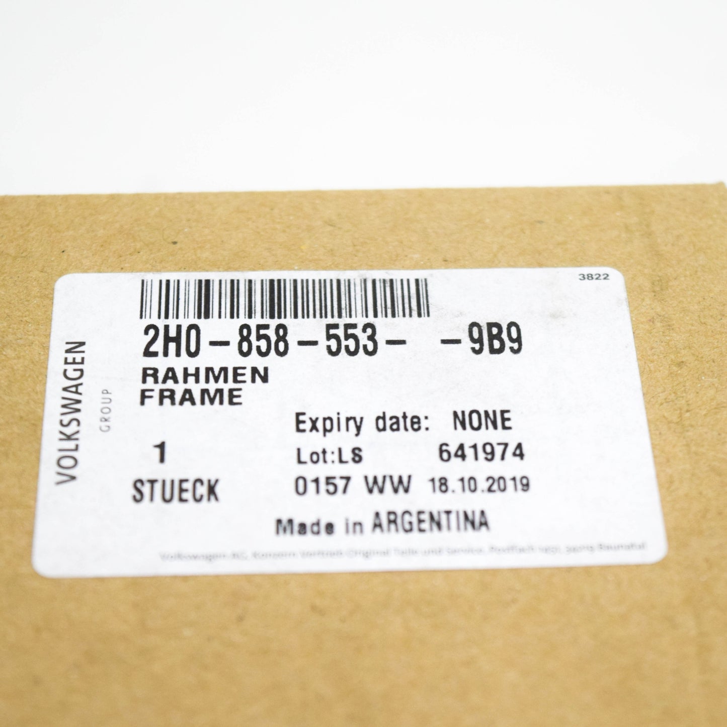 NEW VOLKSWAGEN AMAROK 2H LEFT WING MIRROR TRIM RING 2H08585539B9 ORIGINAL