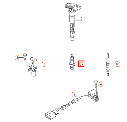new audi a1 mk1 engine ignition spark plug 03c905601b original