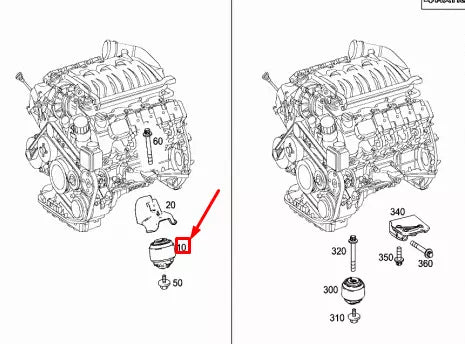 NEW MERCEDES-BENZ E-CLASS W211 FRONT LEFT ENGINE MOUNT A2112400417 ORIGINAL