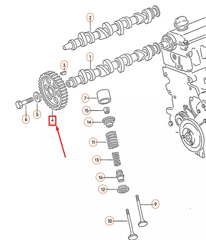 NEW VOLKSWAGEN BEETLE 9C CAMSHAFT PULLEY 06A109105D ORIGINAL