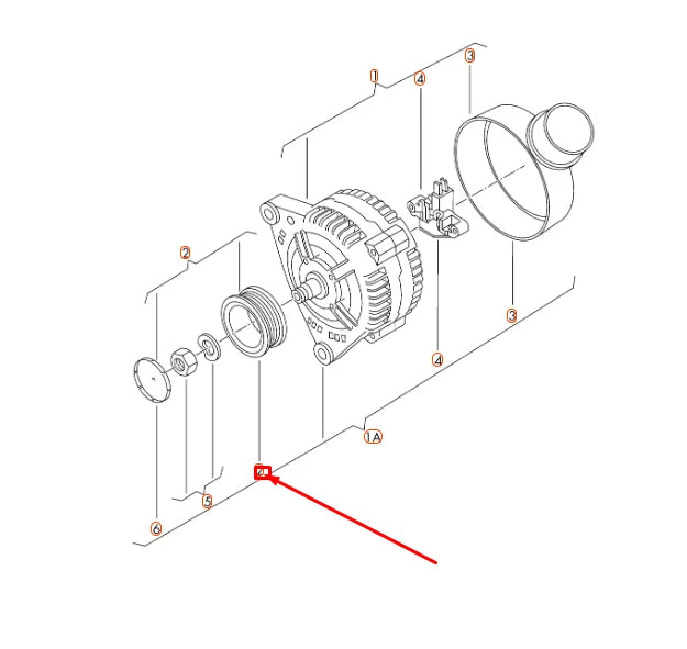 NEW AUDI A3 8P ALTERNATOR POLY V-BELT PULLEY 06F903119A ORIGINAL