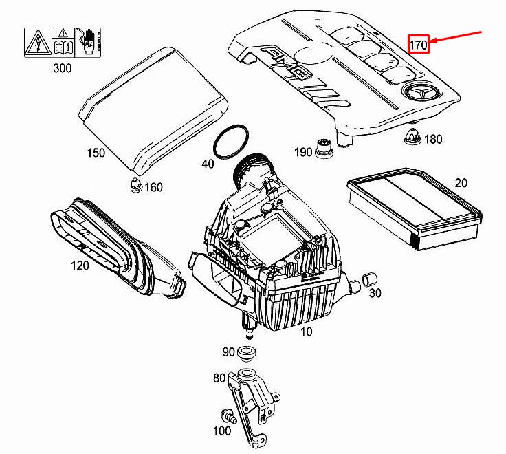 NEW MERCEDES-BENZ A W177 ENGINE COVER A2600100100 ORIGINAL