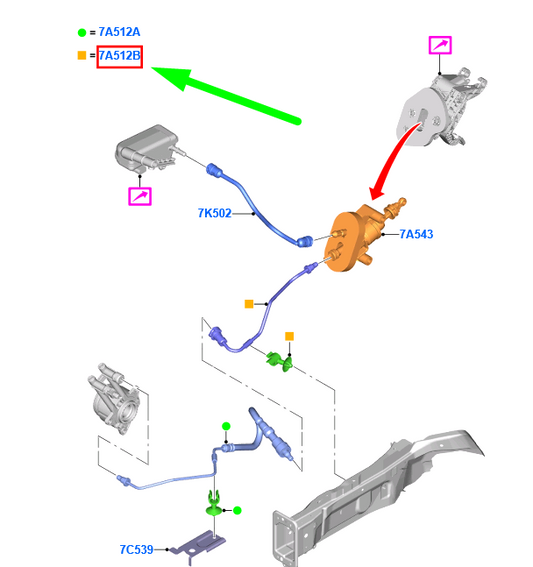 new ford tourneo courier clutch master cylinder tube 1718879 original