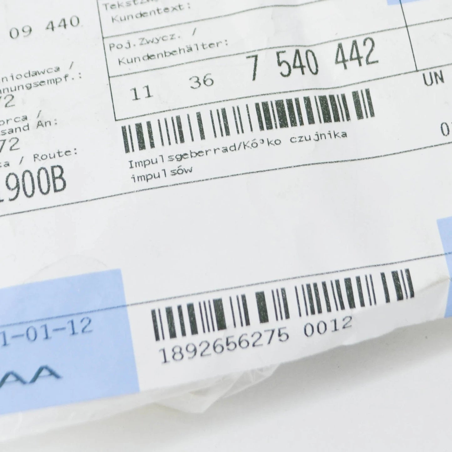 NEW BMW 3 E90 TIMING CHAIN INPULSE SENDING WHEEL 11367540442 ORIGINAL