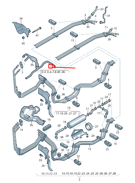 new audi q5 fy fuel line 80a201544ae original