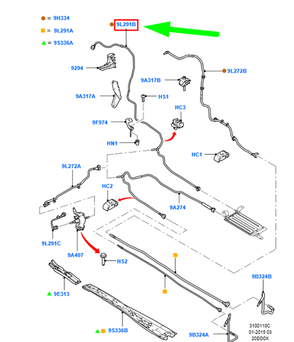 new ford galaxy mk2 fuel return tube pipe assy 7g91-9b337-cd 1845633 original