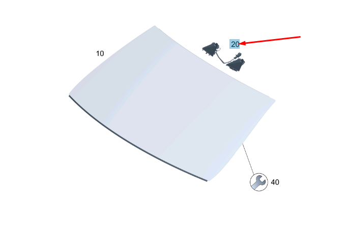 NEW MB GLE W167 WINDSHIELD CAMERA NO. 1 / NO. 2 LENS TRIM A1678275100 ORIGINAL