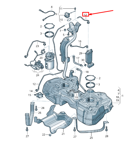 new audi q3 8u breather line 5n0201160k original