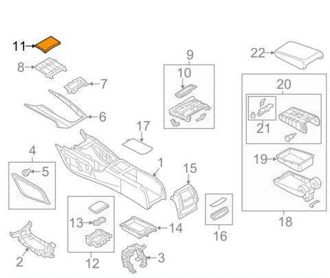 NEW AUDI A6 C7 FRONT ASHTRAY MOLDING TRIM 4G0863440AD1NK 4G0863440AD 1NK