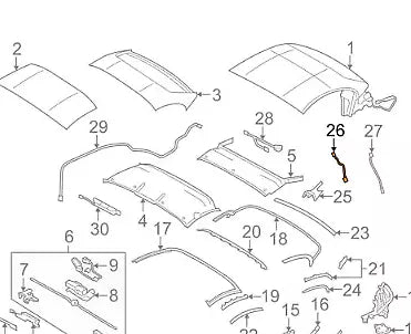 NEW BMW Z4 ROADSTER E89 ROOF SHELL LEFT MICROSWITCH 54377227397 ORIGINAL