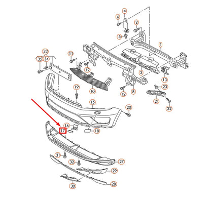 NEW VW TOUAREG 7P FRONT BUMPER RIGHT TOWING EYE COVER 7P6807156GRU ORIGINAL