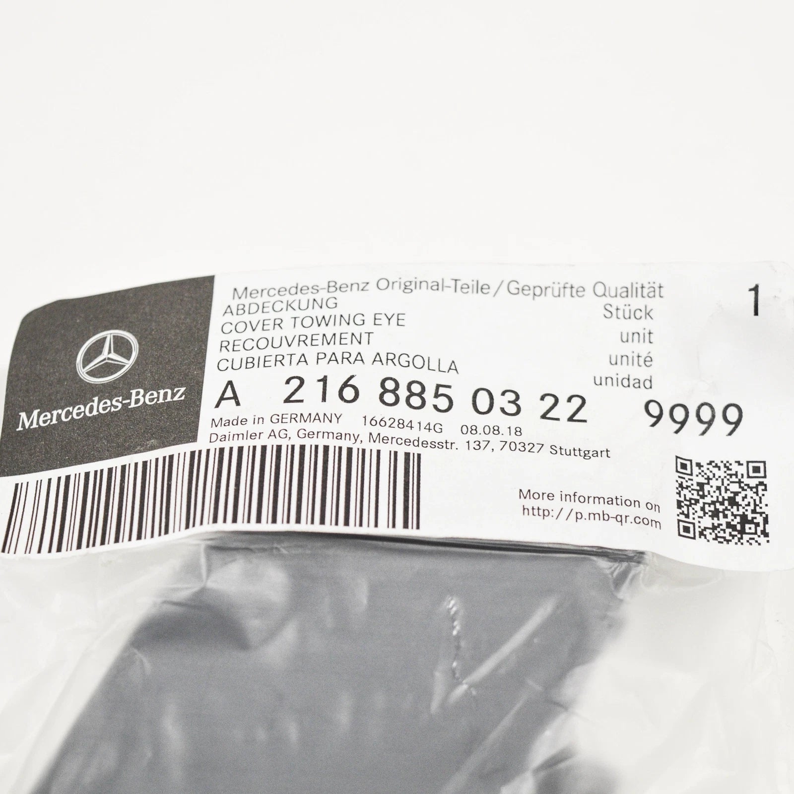 NEW MB CL-CLASS C216 FRONT BUMPER TOW EYE COVER A21688503229999 ORIGINAL