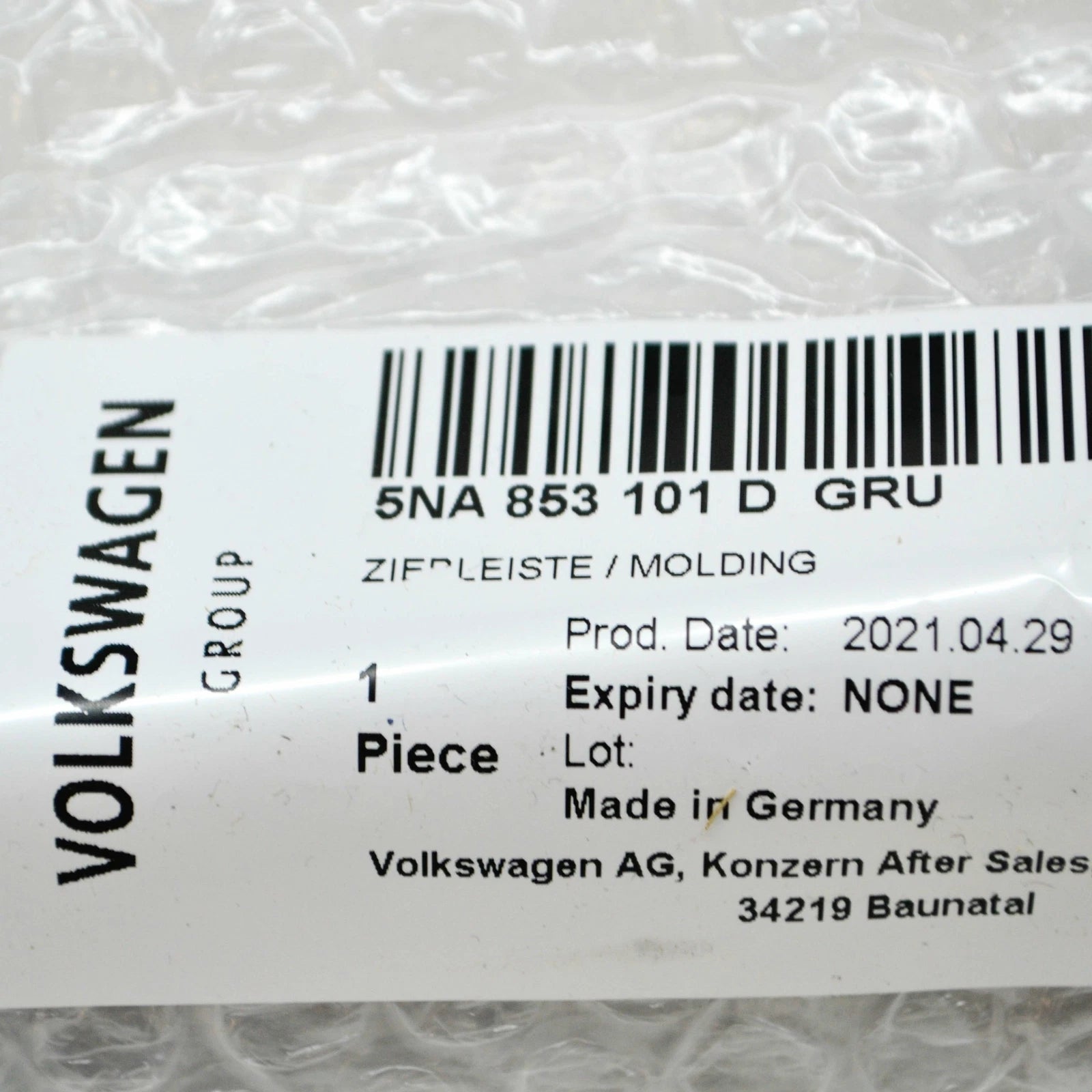 NEW VOLKSWAGEN TIGUAN AD FRONT LEFT RADIATOR GRILLE TRIM 5NA853101DGRU