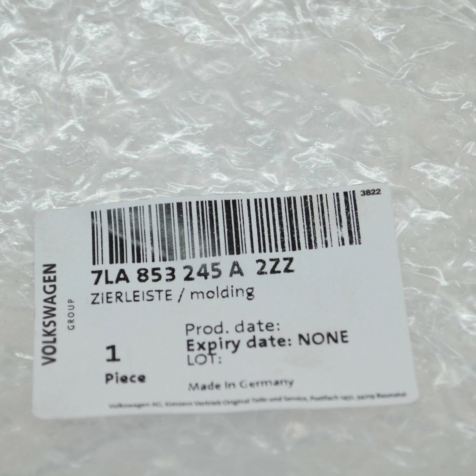 NEW VW MULTIVAN T6 FRONT BUMPER LEFT CHROME STRIP TRIM 7LA853245A2ZZ