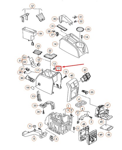 NEW VOLKSWAGEN JETTA A5 REAR CENTRE CONSOLE 1K0863323Q82V ORIGINAL