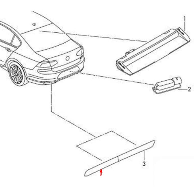 NEW VW PASSAT 3G5 REAR BUMPER RIGHT SIDE REFLECTOR 3G0945106A