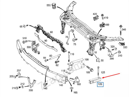 NEW MB C-CLASS W205 FRONT RIGHT IMPACT ABSORBER A2056203701 2015