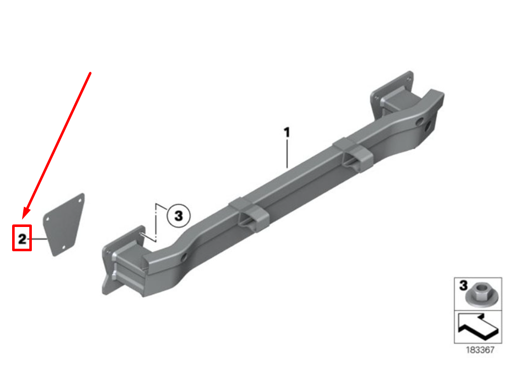 new bmw z4 roadster e89 bumper impact bar gasket 7172542 51127172542 original