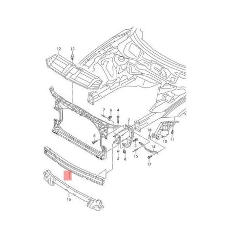 NEW AUDI A6 C7 FRONT BUMPER CRASH REINFORCEMENT BAR 4G0807113A ORIGINAL