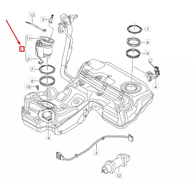 NEW AUDI A6 C7 FUEL PUMP DELIVERY UNIT 4G0919051K ORIGINAL