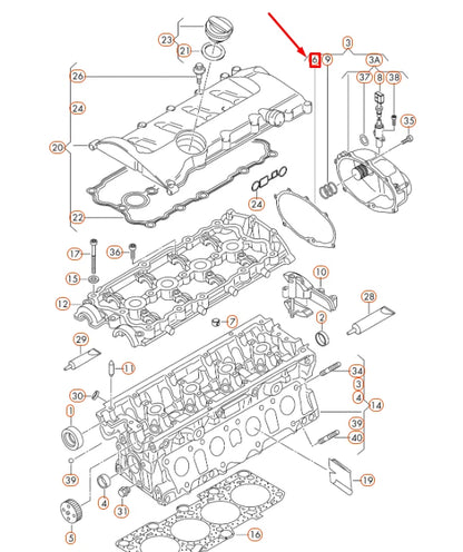 NEW AUDI A1 8X ENGINE TIMING COVER GASKET 06D103121B ORIGINAL