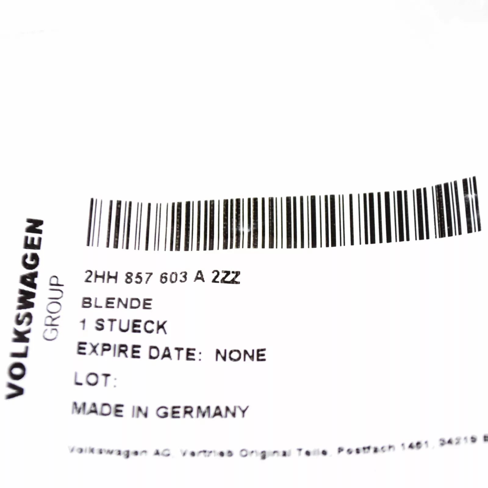 NEW VW AMAROK 2H FRONT LEFT DOOR MIRROR LEFT LOWER COVER 2HH857603A2ZZ ORIGINAL