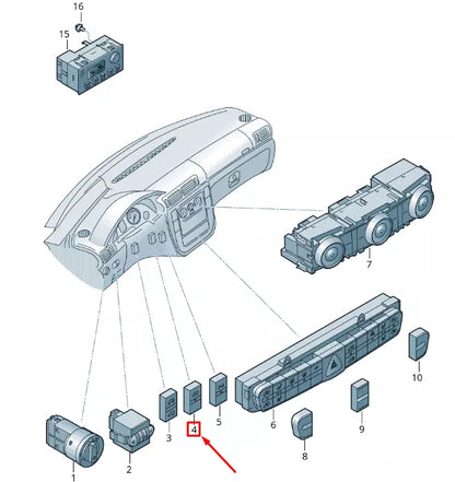 NEW VOLKSWAGEN CRAFTER 2F MK1 WORKING SPEED CONTROL SWITCH 2E0959561AF