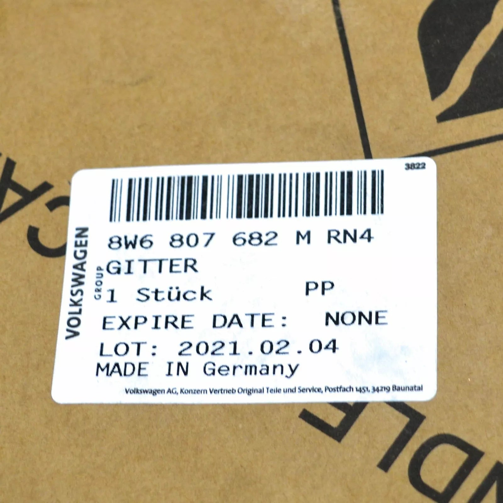 NEW AUDI A5 8W6 S5 FRONT RIGHT BUMPER GRILLE 8W6807682MRN4