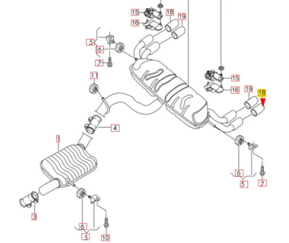 NEW VW GOLF VII 5G1 REAR EXHAUST TAILPIPE COVER TRIM 5G0253825D ORIGINAL