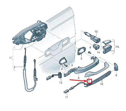 NEW AUDI A6 4A C8 FRONT RIGHT DOOR HANDLE TRIM PLATE 4M8837240