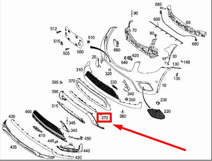 NEW MERCEDES-BENZ GLC X253 FRONT BUMPER LOWER TRIM PANEL A2538851725 ORIGINAL