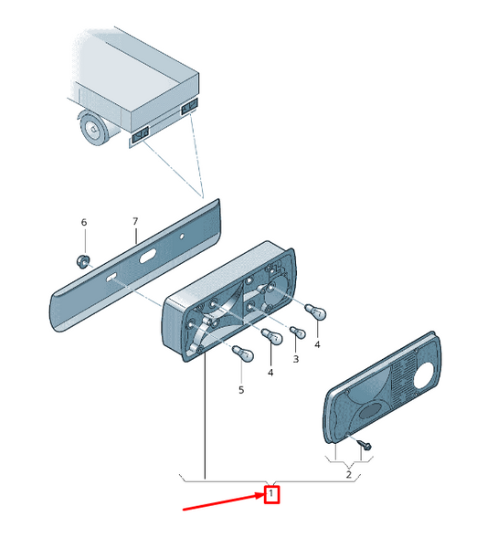 new vw crafter 30-50 furgon 2e rear right taillight 2e0945096a original