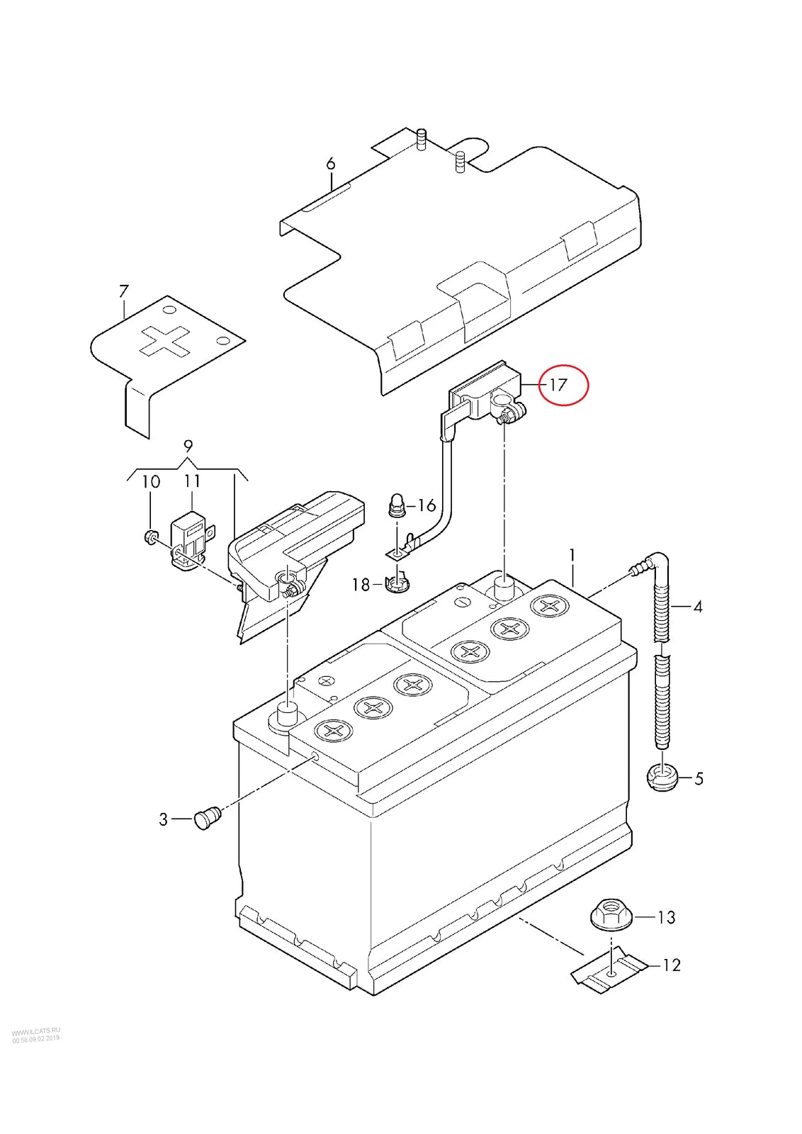 NEW AUDI Q5 8R NEGATIVE BATTERY CABLE 8R0915181B ORIGINAL