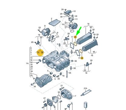 NEW AUDI A4 B8 COMPRESSOR INTERCOOLER O-RING SEAL 06E145723H ORIGINAL