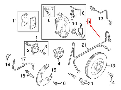 NEW AUDI Q5 8R FRONT LEFT BRAKE CALIPER 8R0615107F ORIGINAL