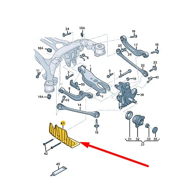 NEW AUDI A6 C8 REAR RIGHT STONE CHIP GUARD 4K0505416B ORIGINAL