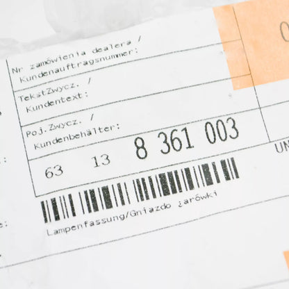 NEW BMW 7 E38 FRONT TURN SIGNAL LIGHT BULB SOCKET 63138361003 8361003 ORIGINAL