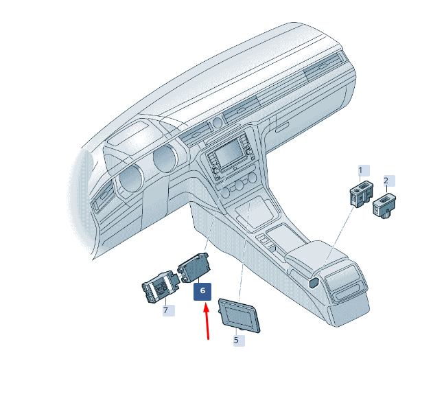 new skoda superb mk3 usb distributor with voltage converter 5g0035953c original